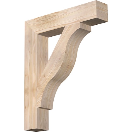 Ekena Millwork Funston Block Smooth Bracket, Douglas Fir, 5 1/2"W x 30"D x 36"H BKT06X30X36FST05SDF